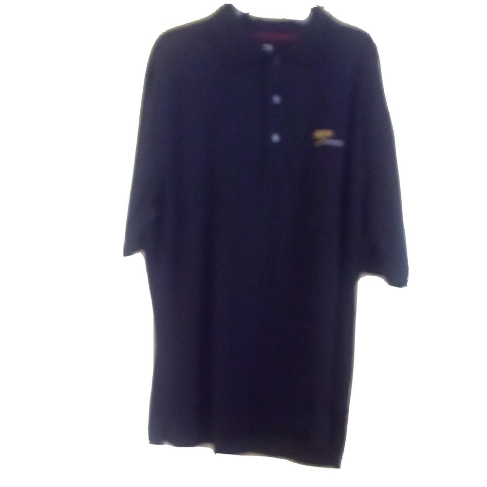 FJ Brand Black Short Sleeve Men's Polo Size Large Branded Green Briar Logo